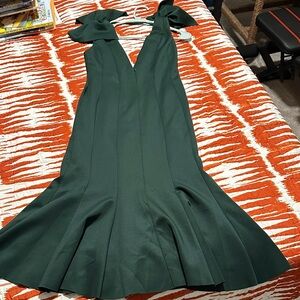 ASOS Dark Green Backless Dress